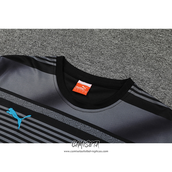Chandal del Manchester City 2022-2023 Manga Corta Negro - Pantalon Corto